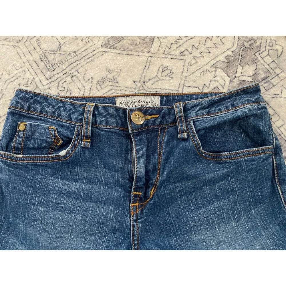 Vintage Phat Fashions Silver Label Juniors Bootcut Jeans Size 9 Tall Denim Y2K - Picture 4 of 5